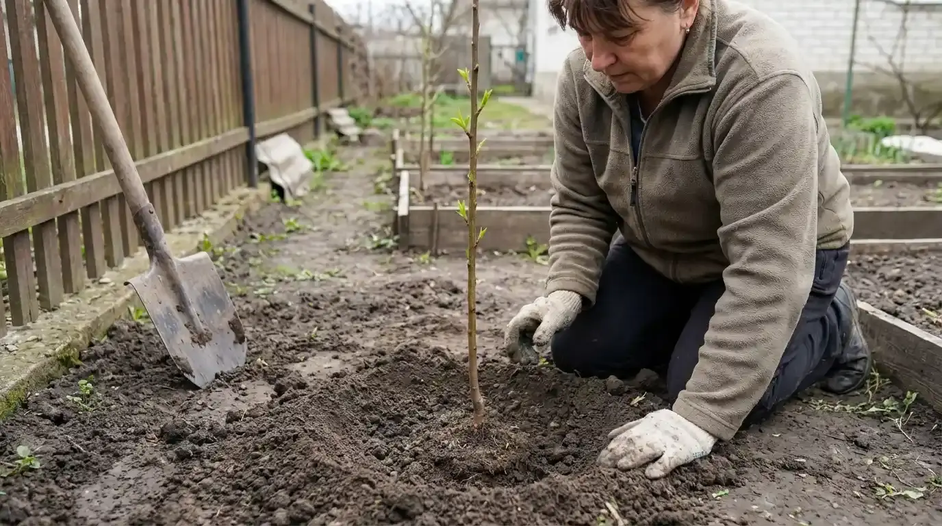 Саджанець персику — 1-й рік